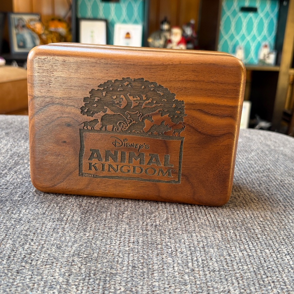Disney's Animal Kingdom Wooden Carved Keepsake Box